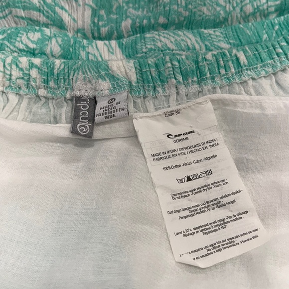 Rip Curl Green/White Tropical Print Hi-Lo Dress - Picture 14 of 15